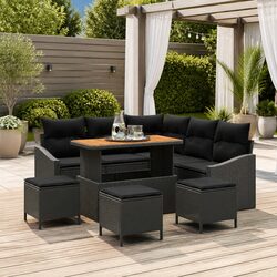 Value-Packed 9-Piece Modular Garden Sofa Set