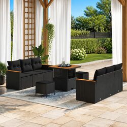 Comfortable and Practical 9-Piece Garden Sofa Set