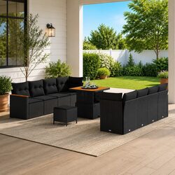 Comfortable and Versatile 11-Piece Garden Sofa Set