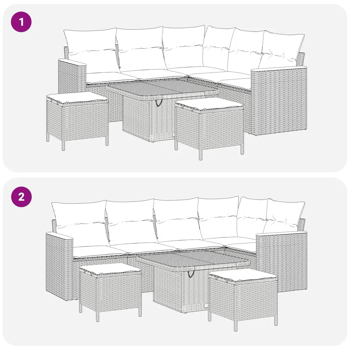 8-Piece Garden Sofa Set for Outdoor Comfort