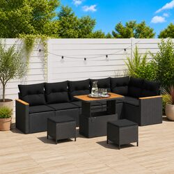Quality and Comfort in 9 pcs Outdoor Sofa Set