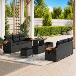 Comfortable and Practical 9-Piece Garden Sofa Set