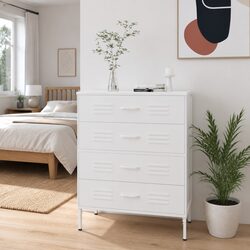 Chest of Drawers White Storage Cabinet Bedroom Furniture Organiser Drawers