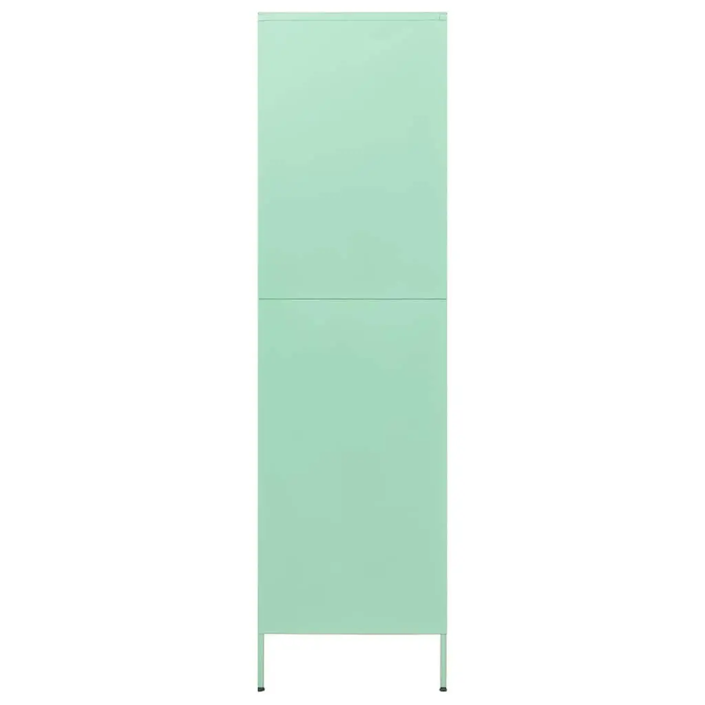 Green Steel Wardrobe Cabinet 90x50x180cm