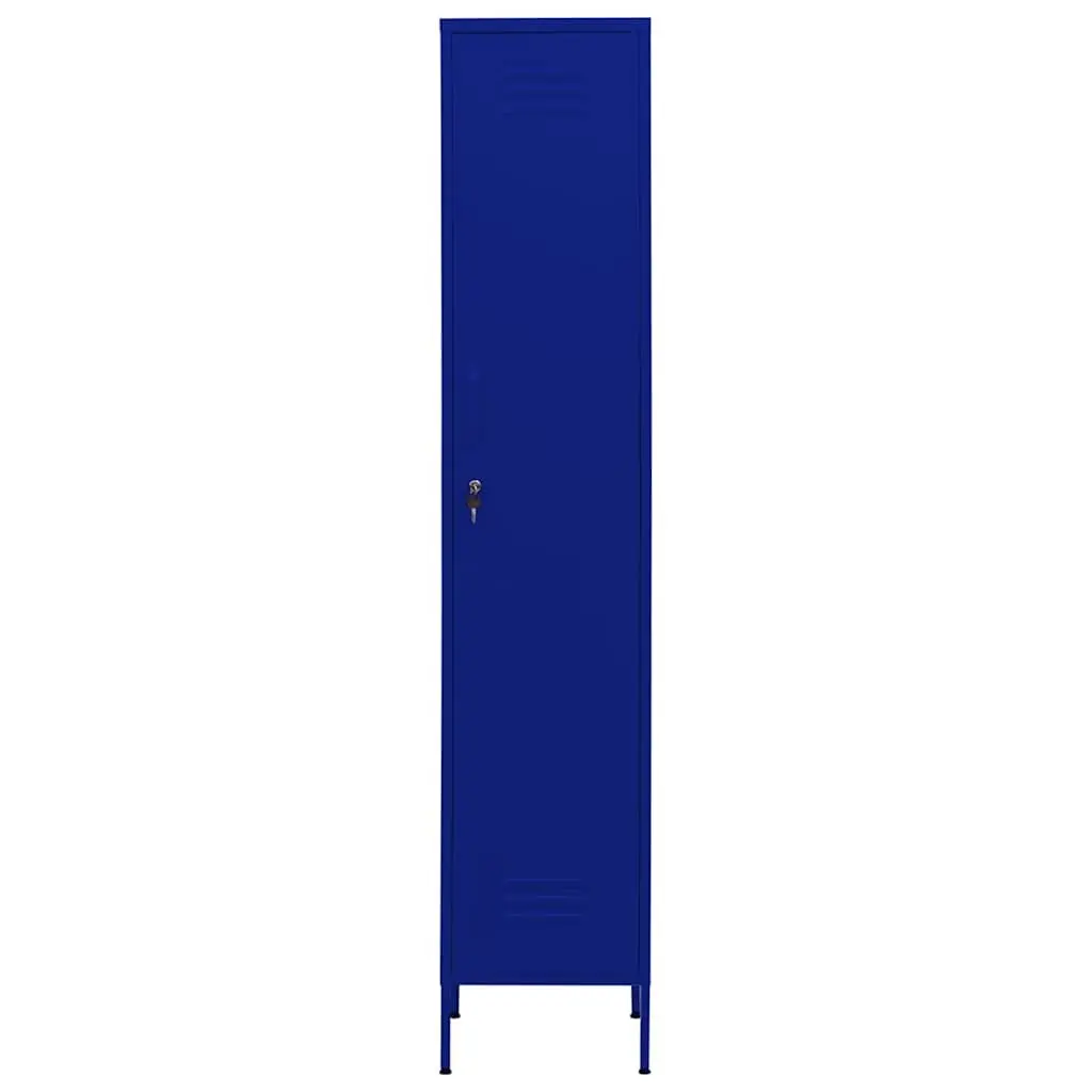 Steel Locker Cabinet Storage Navy Blue 4 Adjustable Shelves