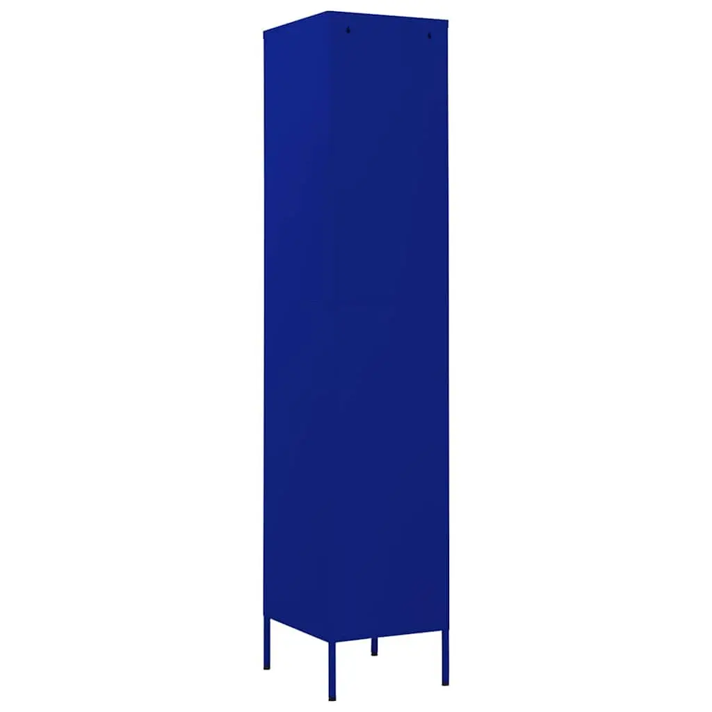 Steel Locker Cabinet Storage Navy Blue 4 Adjustable Shelves