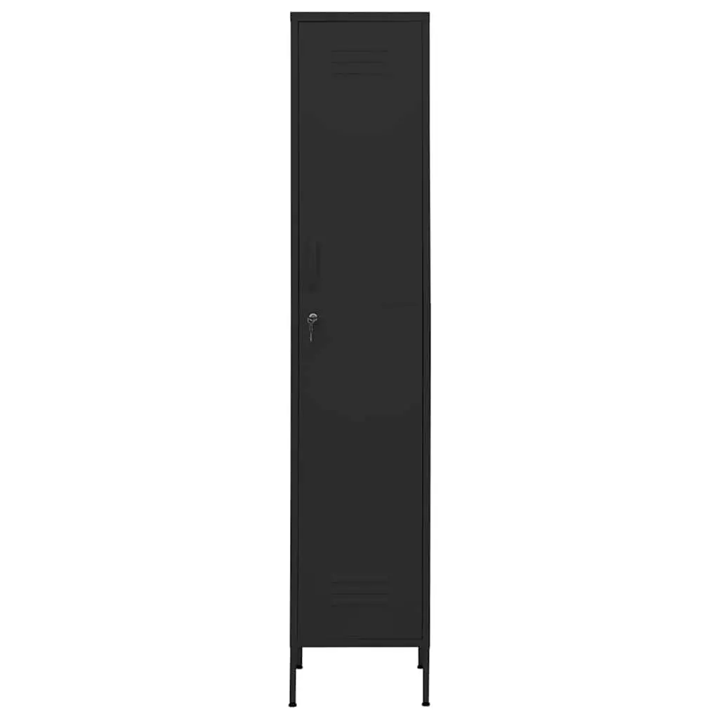 Steel Locker Cabinet Storage Black 4 Adjustable Shelves