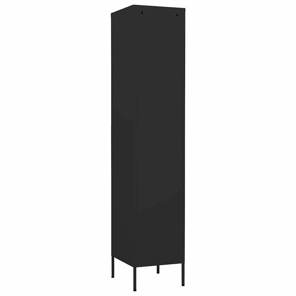 Steel Locker Cabinet Storage Black 4 Adjustable Shelves