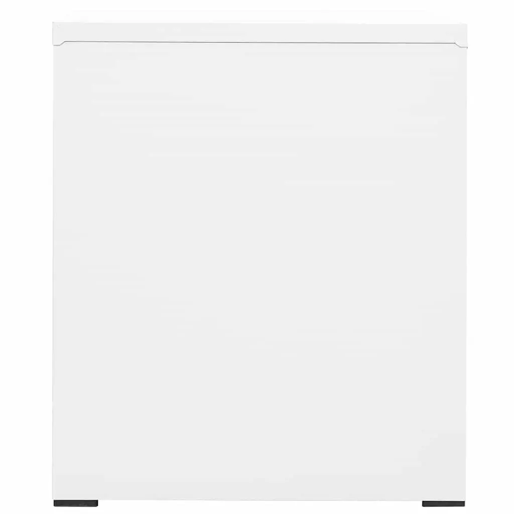 Filing Cabinet 2 Drawer Office Storage 46x62x72.5cm White Steel