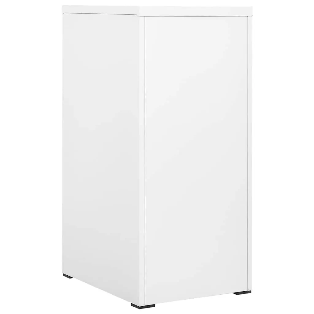Filing Cabinet White 2 Drawer Steel Office Storage Lockable File Cabinet