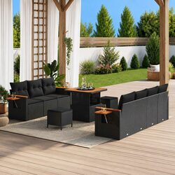 Comfortable 10-Piece Outdoor Garden Sofa Set