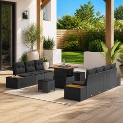 Comfortable and Durable 10-Piece Garden Sofa Set