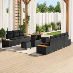 Warm and Practical 10 Piece Outdoor Sofa Set with Cushions