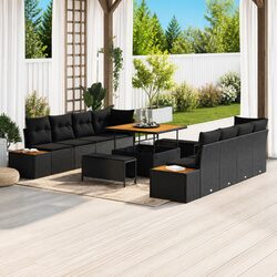 Value Black 11-Piece Outdoor Sofa Set