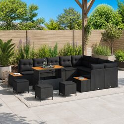 Durable Black Outdoor Sofa Set for Comfort and Value
