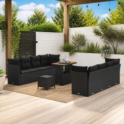 Reliable 11-Piece Modular Garden Sofa Set for Comfort