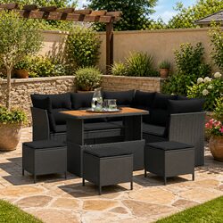 Comfortable and Convenient 9pc Outdoor Sofa Set