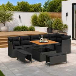 Comfortable 9-Piece Garden Sofa Set for Lasting Enjoyment