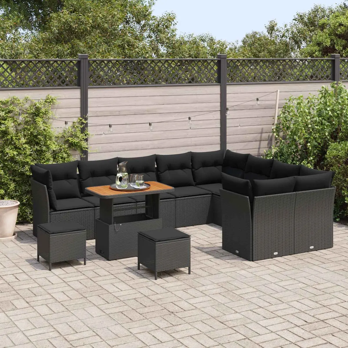 Modular Garden Sofa Set with Waterproof Storage