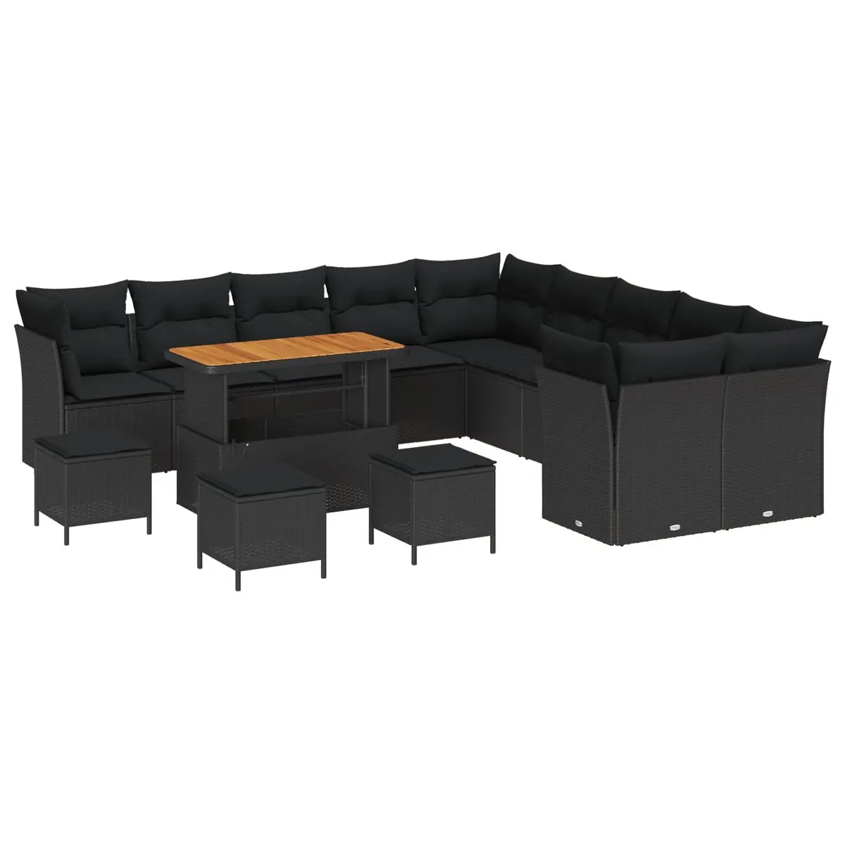 14-Piece Modular Garden Sofa Set for Comfort