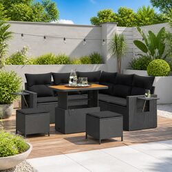 Comfortable 9-Piece Outdoor Sofa Set with Practical Features