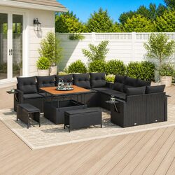 Comfortable 13-Piece Garden Sofa Set with Storage