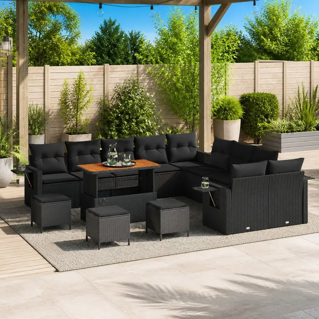Garden Sofa Set 14 Pieces Outdoor Furniture Modular Rattan Sectional with