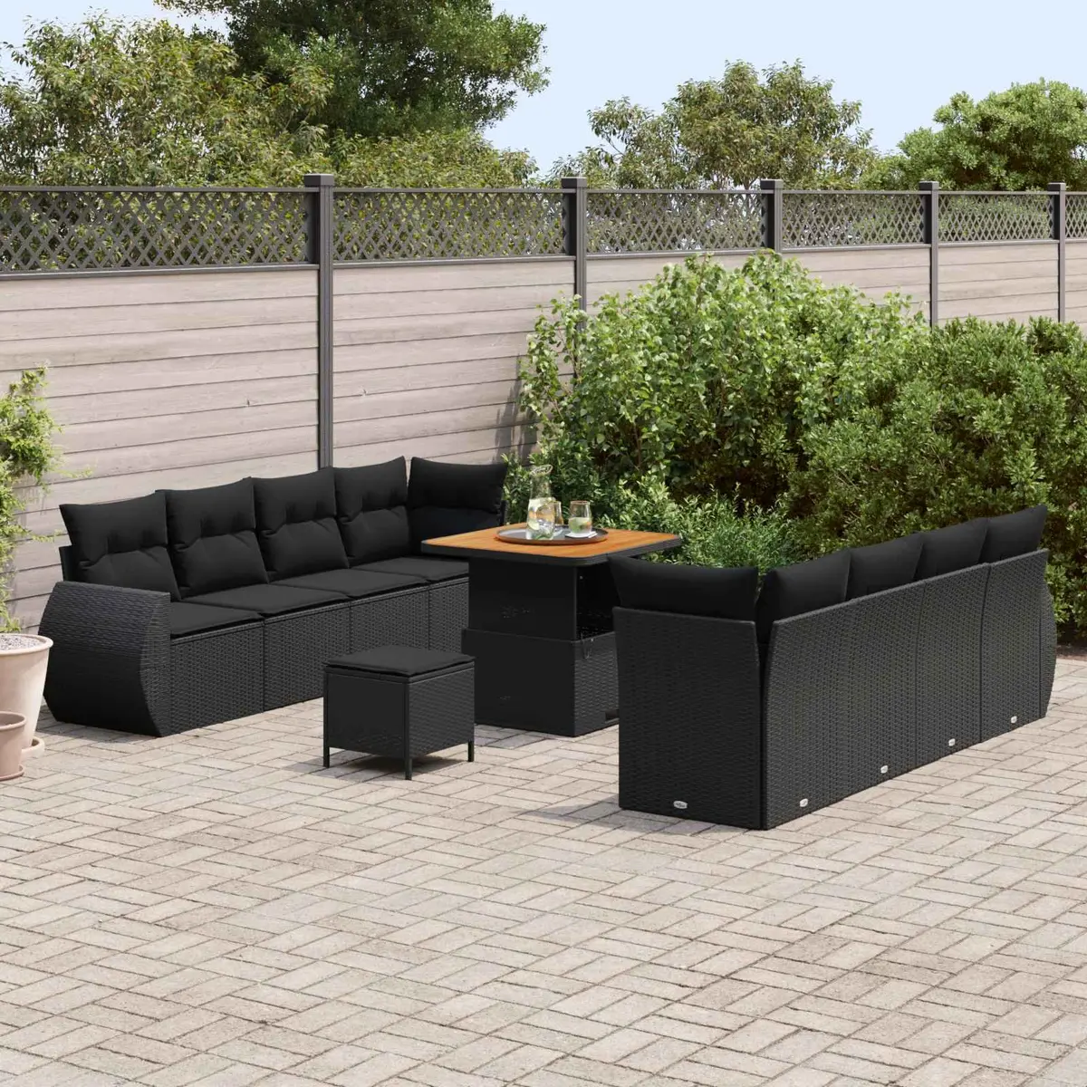 Modular Garden Sofa Set with Hidden Storage