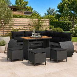 Comfortable and Versatile 9-Piece Garden Sofa Set