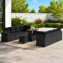 Practical 11 Piece Modular Garden Sofa Set for Outdoor Spaces