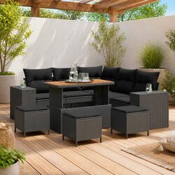 Value-Driven 9-Piece Garden Sofa Set with Comfort
