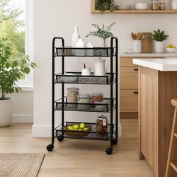 Reliable 4-Tier Kitchen Trolley: Storage You Can Trust
