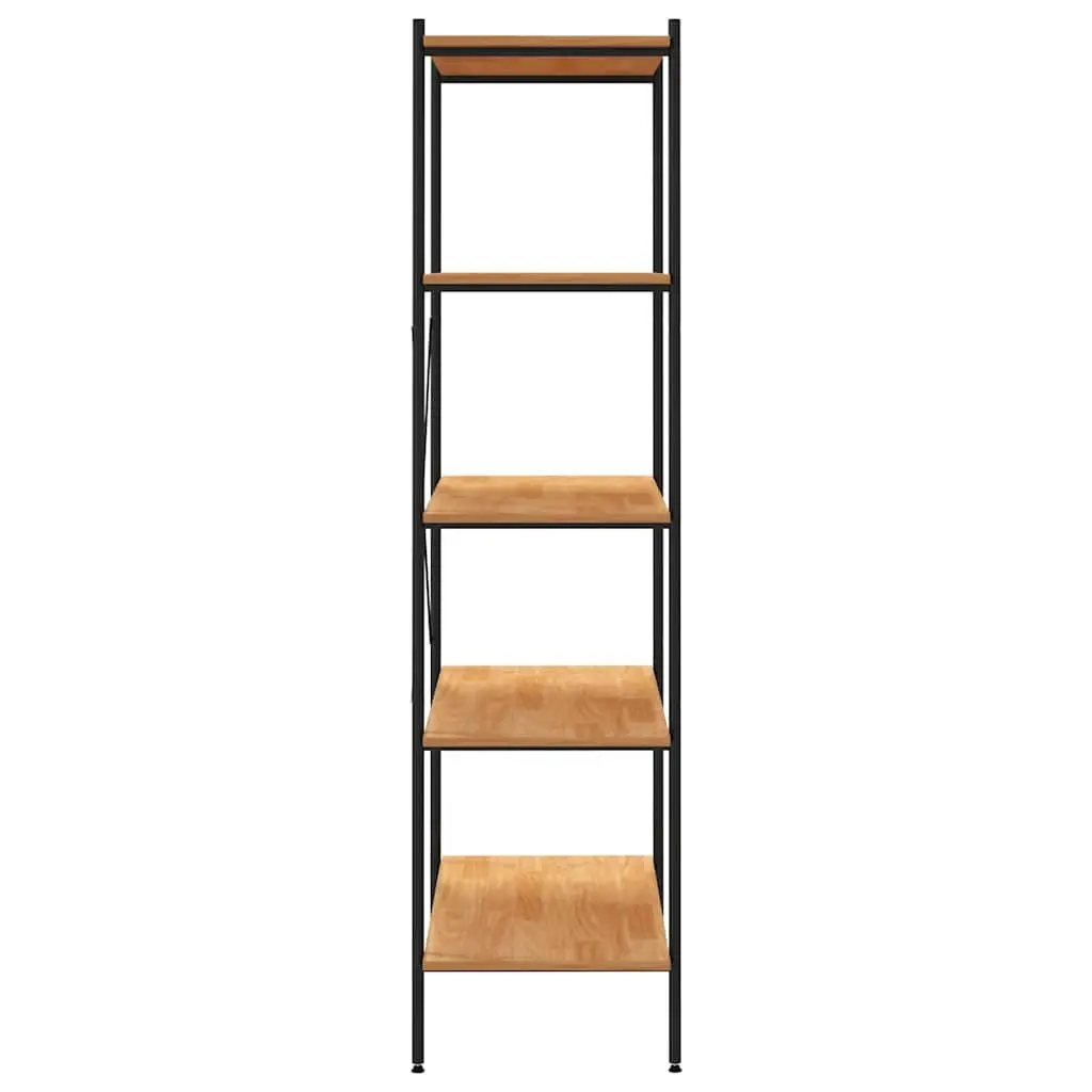 5-Tier Shelving Unit Storage Organiser 80cm x 40cm x 163cm Black Oak
