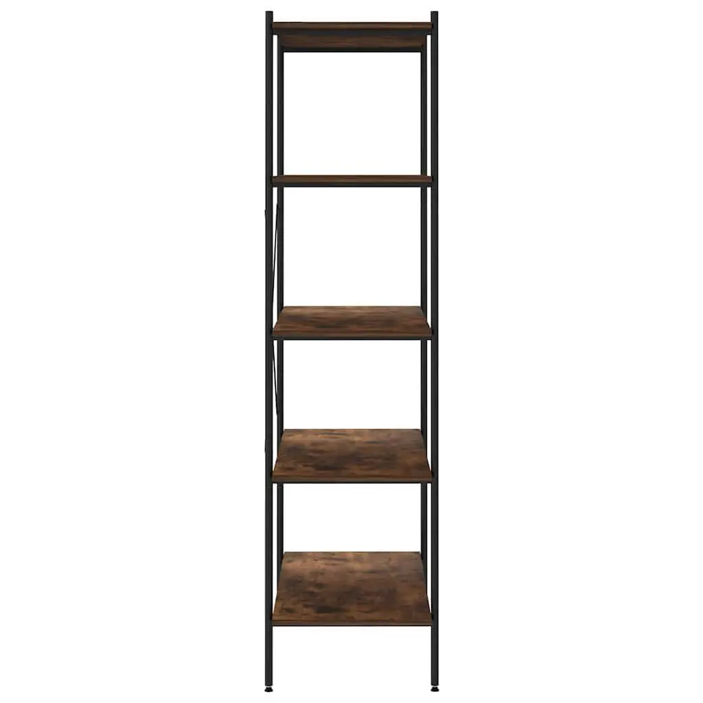 5-Tier Standing Shelving Unit Black Storage Organiser Office Living Room Garage