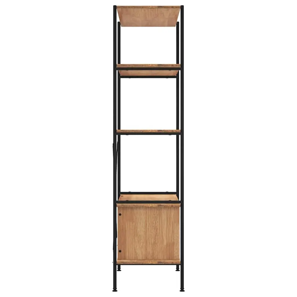 5-Tier Shelving Unit Cabinet Storage 80x40x163cm Brown