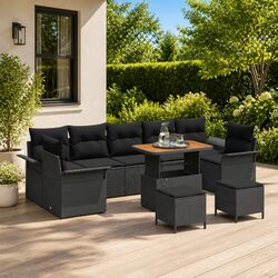 Reliable 10-Piece Garden Sofa Set with Storage