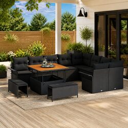 Value-Driven 12-Piece Garden Sofa Set with Comfort