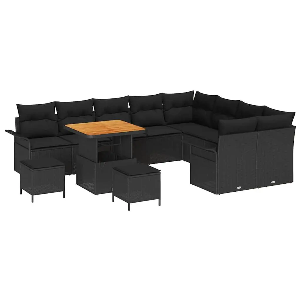 Black Outdoor Sofa Set
