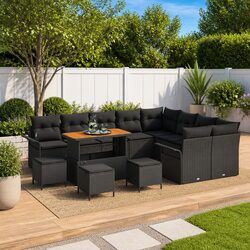 Reliable 13-Piece Outdoor Sofa Set with Storage