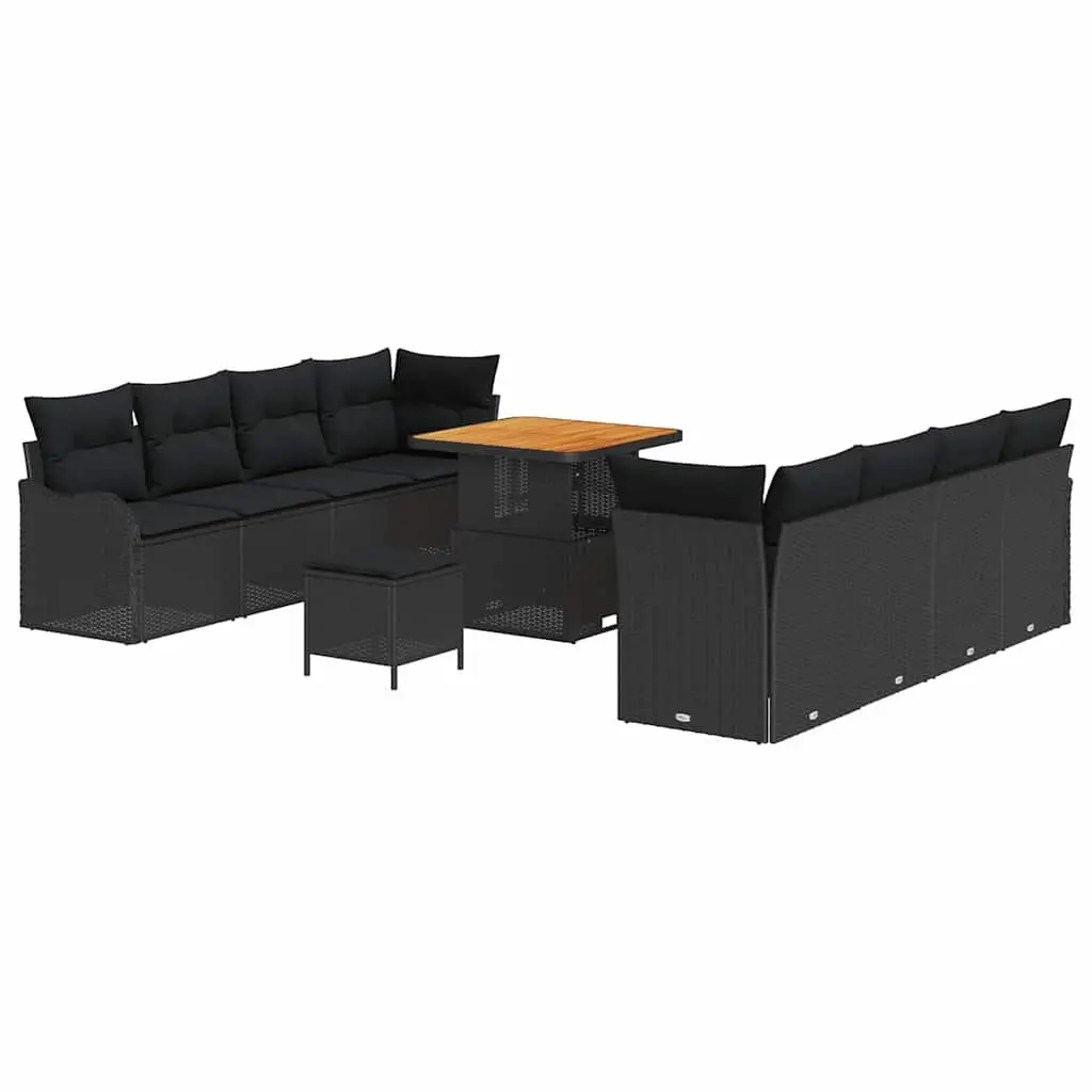 11pc Outdoor Sofa Set in Black