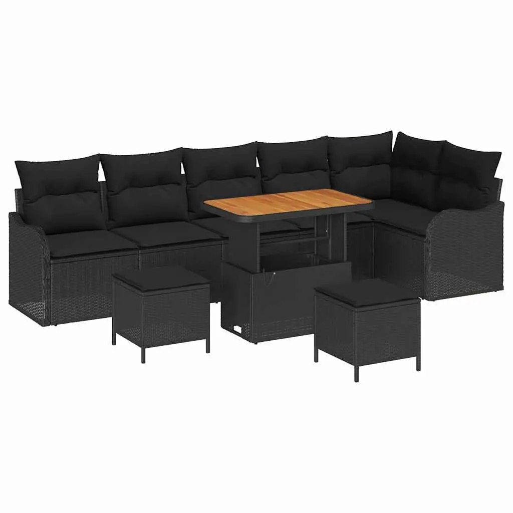 9 Piece Outdoor Sofa Set with Storage Compartment