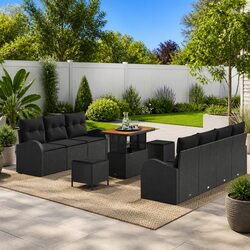 Comfortable and Practical 10-Piece Garden Sofa Set