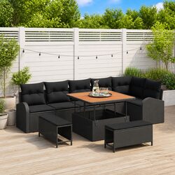 Comfort Meets Value: 9-Piece Outdoor Sofa Set with Storage