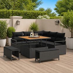 Warm and Practical 8-Piece Outdoor Sofa Set for Gardens