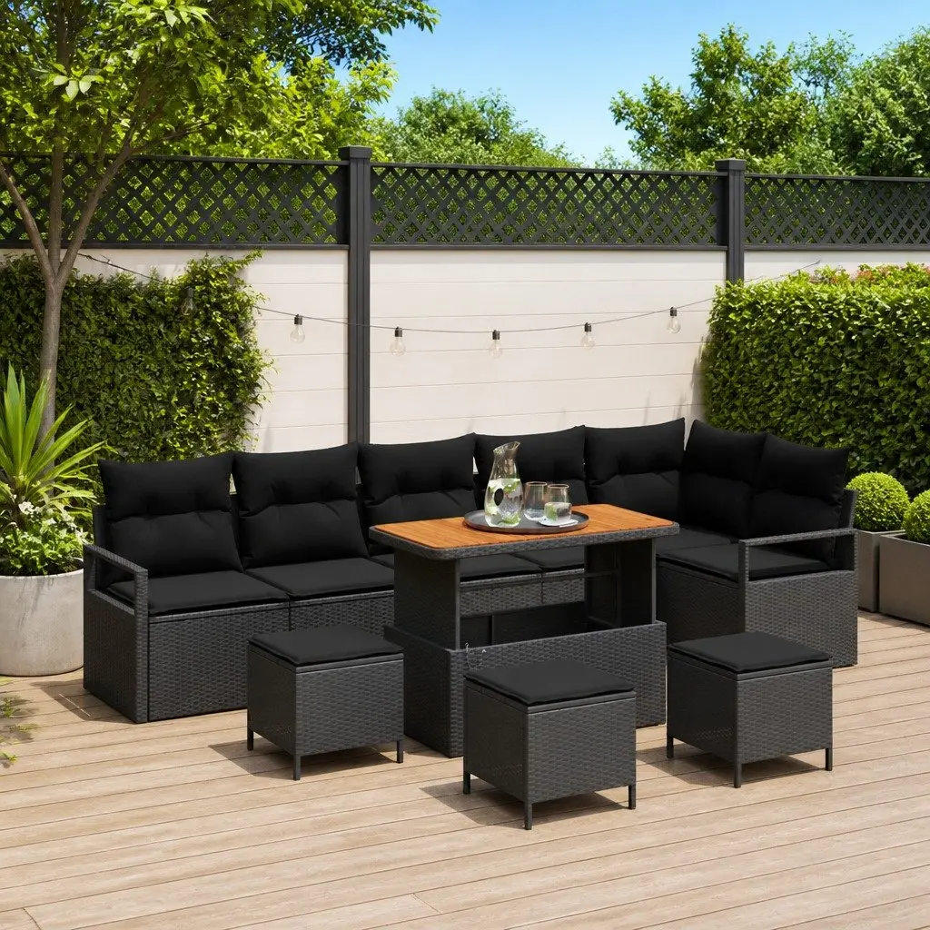 Rattan Garden Sofa Set with Storage