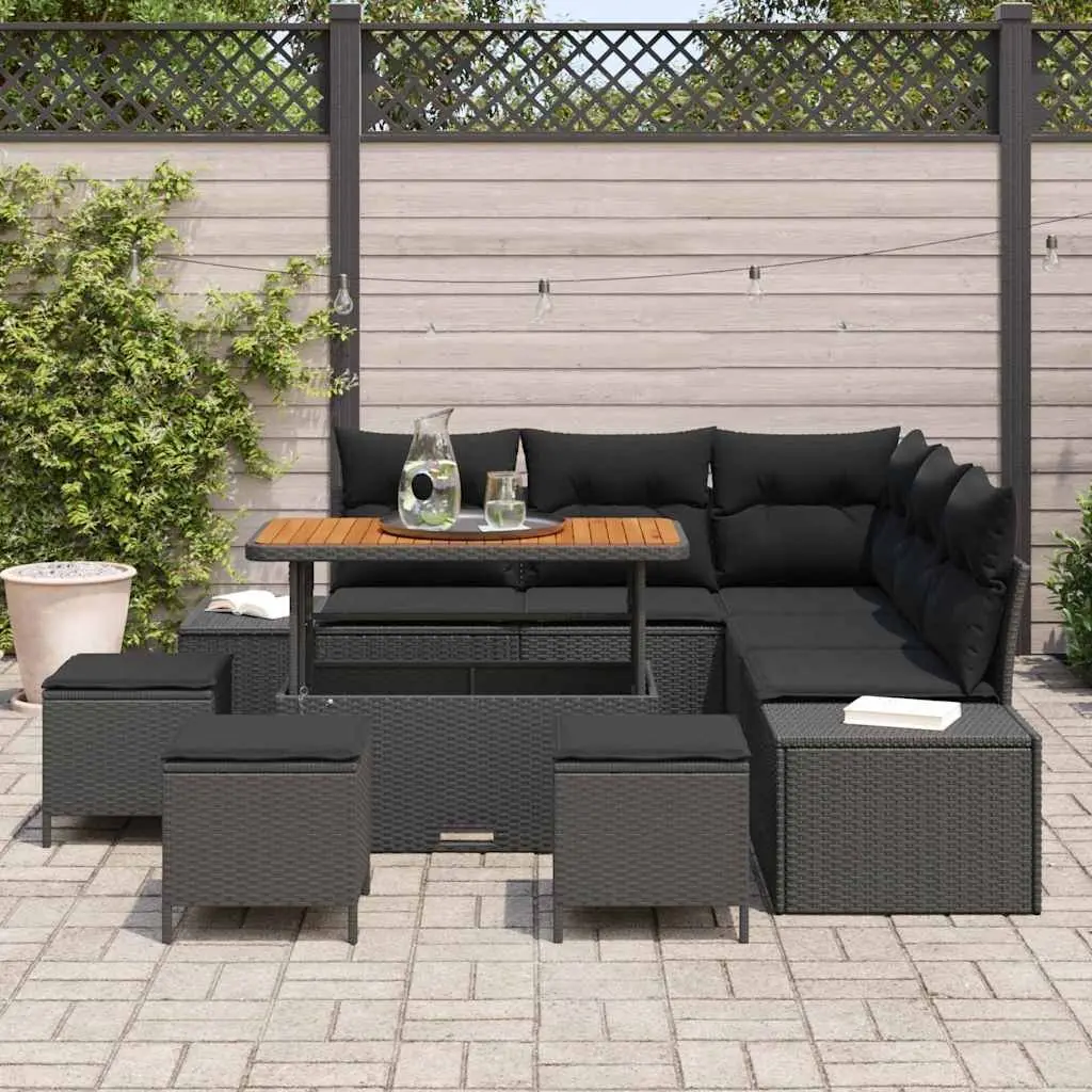 9-Piece Garden Sofa Set with Storage