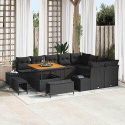 Comfortable Outdoor Sofa Set: 12-Piece Modular Design