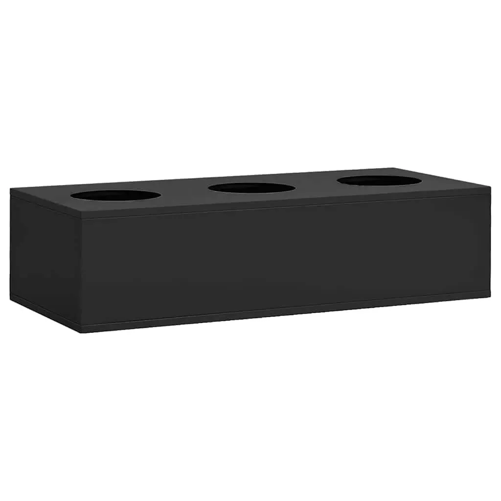 Steel Flower Box Modern Office Decoration 90 x 40 x 23 cm Anthracite