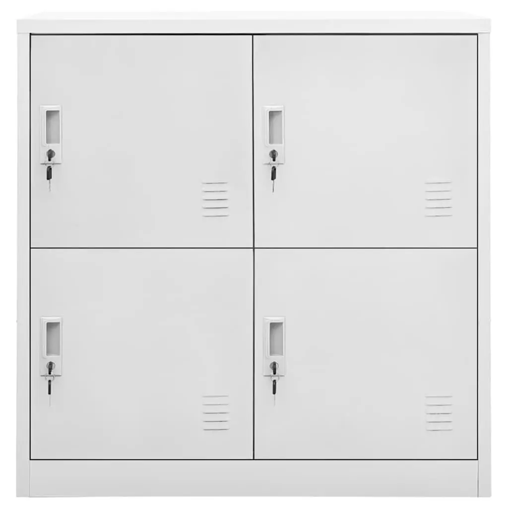 Steel Locker Cabinet Storage Grey 90x45x92.5cm Modern Design Office School