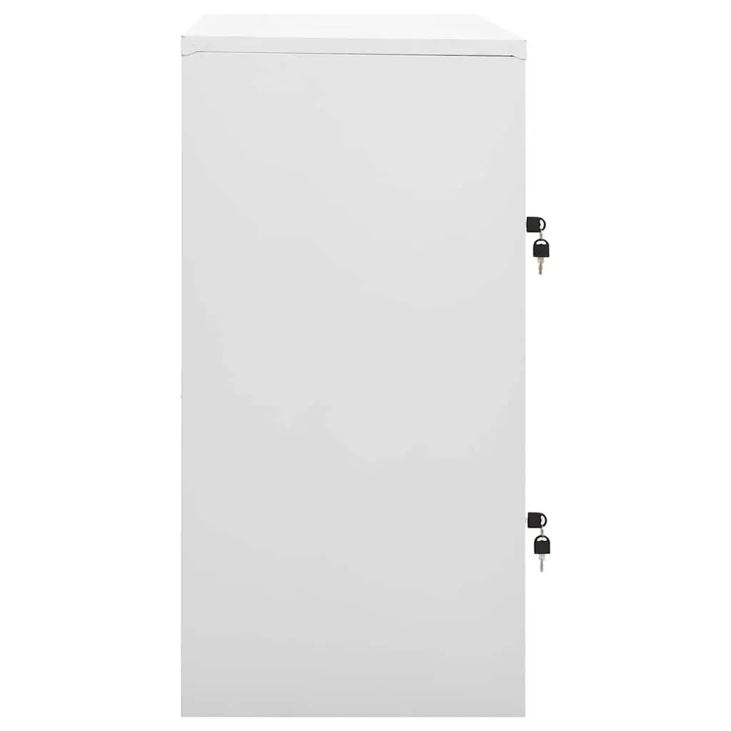 Steel Locker Cabinet Storage Grey 90x45x92.5cm Modern Design Office School